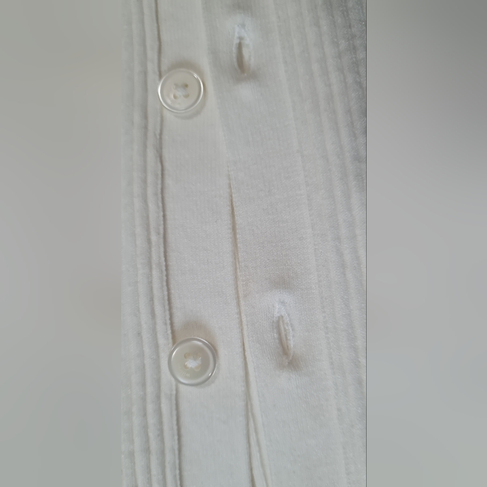 Wilfred Button-Up Cardigan, White, Size XL. - Picture 4 of 7